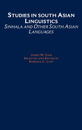 Studies in South Asian Linguistics: Sinhala and Other South Asian Languages