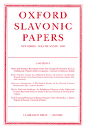 Oxford Slavonic Papers: New Series Volume XXXIII (2000)