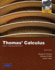 Thomas' Calculus: Early Transcendentals