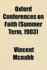 Oxford Conferences on Faith. (Summer Term, 1903)