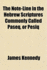 The Note-Line in the Hebrew Scriptures Commonly Called Paseq, or Pesiq