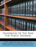 Handbook of the War for Public Speakers