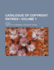 Catalogue of Copyright Entries (Volume 1); Books