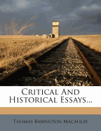 Critical and Historical Essays