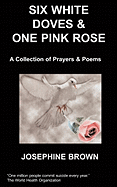 Six White Doves & One Pink Rose