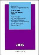List of Mak and Bat Values 1999: Maximum Concentrations and Biological Tolerance Values at the Workplace. Report No. 35