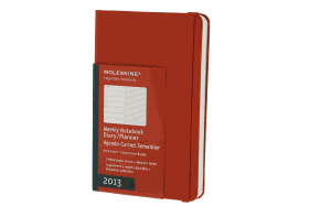 Moleskine 2013 12 Month Weekly Notebook Planner Red Hard Cover Pocket (Moleskine Diaries)