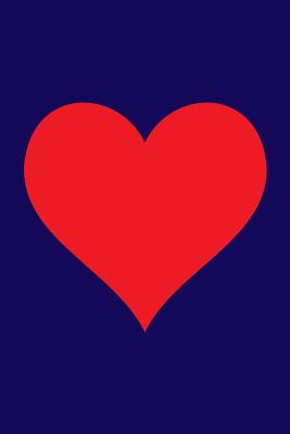 100 Page Blank Notebook - Red Heart on Navy Blue: Unruled; Unlined White Paper; 6" x 9"; 15.2 cm x 22.9 cm; 50 Sheets; Page Numbers; Table of Contents; Diary; Journal; Glossy Cover; Love; Luv - Cactus, Marc, and Cactus Notebooks 6 in X 9 in, and Cactus Blank Unlined Notebooks