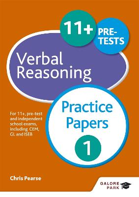 11+ Verbal Reasoning Practice Papers 1: For 11+, pre-test and independent school exams including CEM, GL and ISEB - Pearse, Chris