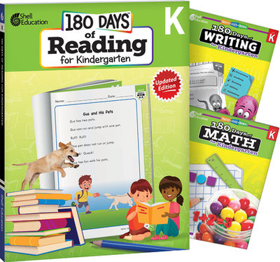 180 Days of Reading, Writing and Math Grade K: 3-Book Set - Multiple Authors, and Pearce, Tracy, and Smith, Jodene
