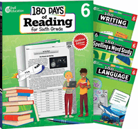 180 Days(tm) Reading 2nd Ed, Writing, Spelling, & Language Grade 6: 4-Book Set: Practice, Assess, Diagnose