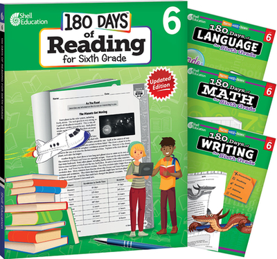 180 Days(tm) Reading, Math, Writing, & Language for Grade 6: 4-Book Set: Practice, Assess, Diagnose - Multiple Authors, and Kinberg, Margot, and Barchers, Suzanne