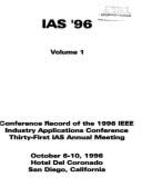 1996 IEEE Industry Applications Society Annual Meeting (Ias)