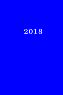 2018: Kalender/Agenda: 1 Week Op 2 Pagina's, Formaat CA. A5, Kaft Blauw