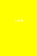 2019: Kalender/Terminplaner: 1 Woche auf 2 Seiten, Format ca. A5, Cover gelb