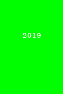 2019: Kalender/Terminplaner: 1 Woche auf 2 Seiten, Format ca. A5, Cover grn