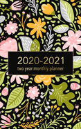 2020-2021 Two Year Monthly Planner: Gold Floral Design - 2 Year Pocket Planner Calendar 5x8 inches Jan 2020 to Dec 2021 with Phone Book - Personal Planner 24 Months Monthly View Notebook Organizer Agenda Schedule with To Do List