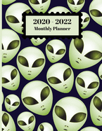 2020-2022 Monthly Planner: Space Aliens Martians Design Cover 2 Year Planner Appointment Calendar Organizer And Journal Notebook Large Size 8.5 X 11