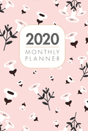 2020 Monthly Planner: 12 Month Book with Grid Overview, Organizer Calendar January - December 2020 Cactus Design