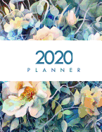 2020 Planner: January-December 2020 12-monthly Calendar Schedule Organizer with Inspirational Quotes 48-Weekly Planner Blank and Lined Journal to write Volume 6 Radiant Watercolor Flowers Floral Design 8.5x 11 inches, 100 pages