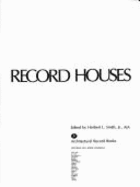 25 Years of Record Houses - Smith, Herbert L