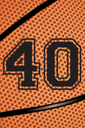 40 Journal: A Basketball Jersey Number #40 Forty Notebook For Writing And Notes: Great Personalized Gift For All Players, Coaches, And Fans (Black Dimple Seam Ball Print)