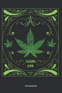 420 Notebooks: Cannabis Weed Notebook 100 Pages, White Paper, 6x9 Inches, Matte Softcover