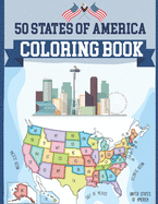 50 States USA Coloring Book: United States Coloring Book History and Geography Coloring Book USA Map Coloring Book