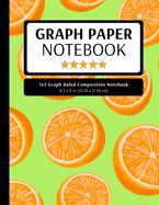5x5 Graph Ruled Composition Notebook: 100 Pages, 5x5 Graphing Grid Paper, Oranges (Extra Large, 8.5x11 in.)