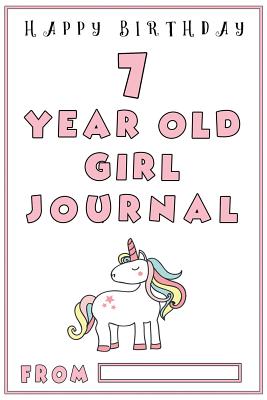 7 year Old Girl Journal: Girls First Journal with Black and White Ruled lines, Birthday Gifts for Girls; 7 Year Old Girl Gifts - Bubbles, Unicorn