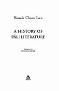 A History of Pali Literature