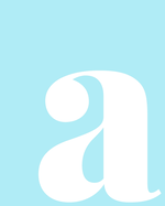 a: Squared Grid Graph Paper Notebook - Personalized Monogram Lowercase Letter a in Pastel Aqua Blue
