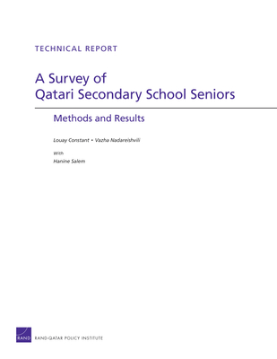 A Survey of Qatari Secondary School Seniors: Methods and Results - Constant, Louay, and Nadareishvili, Vazha