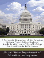 A Systematic Comparison of the American Diploma Project College Readiness Standards with Those of the ACT, College Board, and Standards for Success