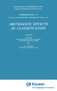 Abundance Effects in Classification: Dedicated to W.W. Morgan