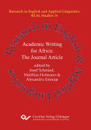 Academic Writing for Africa: The Journal Article