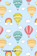 Address Book: Include Alphabetical Index with Cute Hot Air Balloons Cover