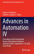 Advances in Automation IV: Proceedings of the International Russian Automation Conference, Rusautocon2022, September 4-10, 2022, Sochi, Russia