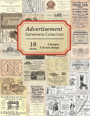 Advertisement Ephemera Collection: 18 sheets - over 140 old and antique Advertisements for DIY cards, junk journals and paper crafts - Journals, Ilopa