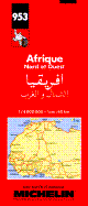 Afrique, Nord Et Ouest: Carte Routiere Et Touristique = (Afriqiya, Al-Shamal Al-Gharb) = Africa, North and West