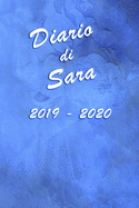 Agenda Scuola 2019 - 2020 - Sara: Mensile - Settimanale - Giornaliera - Settembre 2019 - Agosto 2020 - Obiettivi - Rubrica - Orario Lezioni - Appunti - Priorit - Elegante effetto Acquerello con Rose Blu