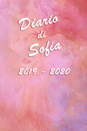 Agenda Scuola 2019 - 2020 - Sofia: Mensile - Settimanale - Giornaliera - Settembre 2019 - Agosto 2020 - Obiettivi - Rubrica - Orario Lezioni - Appunti - Priorit - Elegante effetto Acquerello con Rose