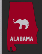 Alabama: Notebook - Wide Ruled Lined Paper - 108 pages - 8.5x11