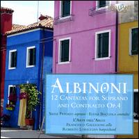 Albinoni: 12 Cantatas for Soprano and Contralto Op. 4 - Elena Biscuola (contralto); Francesco Galligioni (cello); L'Arte dell'Arco; Roberto Loreggian (harpsichord);...
