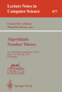 Algorithmic Number Theory: First International Symposium, Ants-I, Ithaca, NY, USA, May 6-9, 1994: Proceedings