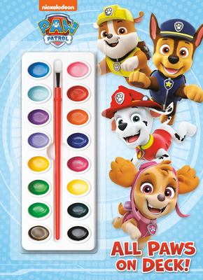 All Paws on Deck! (Paw Patrol): Activity Book with Paintbrush and 16 Watercolors - Golden Books