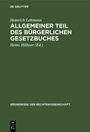 Allgemeiner Teil Des Brgerlichen Gesetzbuches