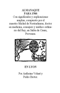 Almanaque Para 1566