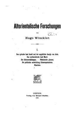 Altorientalische Forschungen - Winckler, Hugo