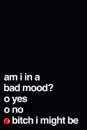 Am I in a Bad Mood Yes No Bitch I Might Be: 6x9 Blank Lined Journal 110-Pages Great Office Gag Gift Idea
